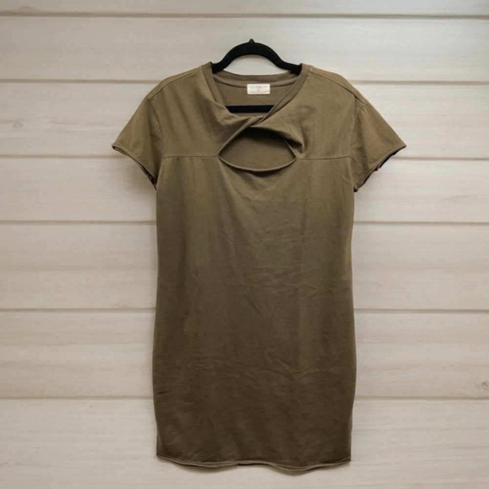 Anthro T.La Twist Cut Out T-Shirt Dress NWOT